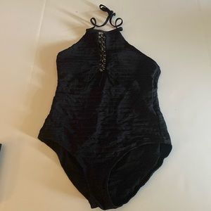 Lascana black one piece swimsuit size 8 NWOT